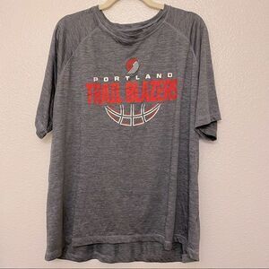 Portland Trail Blazers basketball gray mens crew neck T shirt -2XL